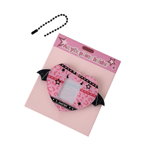 Zeiwohndc Fashionable Keychain Campus Card Small Photo Storage Pouches Card Holders Case