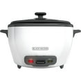 thumbnail image 5 of BLACK+DECKER 28-Cup Cooked/14-Cup Uncooked Rice Cooker and Food Steamer, White, RC5280, 5 of 7
