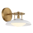 thumbnail image 4 of Gavin 1-Light Wall Sconce in White with Warm Brass Accents, 4 of 6