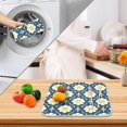 thumbnail image 4 of Ryvnso Retro Floral Dish Drying Mat for Kitchen Countertop 18x24 Large Dish Pad Drainer Rack Dish Sink Mats, 4 of 7