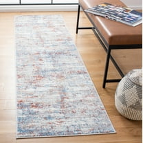 SAFAVIEH Amelia Seamus Distressed Runner Rug, Ivory/Rust, 2'3" x 8'