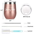 thumbnail image 6 of Gifts for Grandma Grandma''s Sippy Cup Wine Tumbler with Lid, Birthday Mother''s Day Gifts for Grandma Grandmother New Best Grandma Nana, 12 Oz Insulated Stainless Steel Tumbler with Straw, Rose Gold, 6 of 6