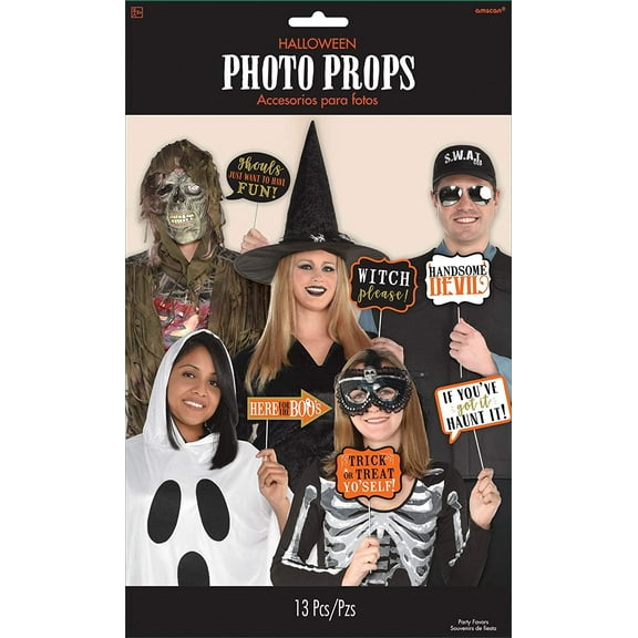 Amscan 3900184 Halloween Signs Photo Prop Kit - Pack of 3