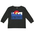 thumbnail image 3 of Inktastic Colorado Flag and Skyline Boys or Girls Long Sleeve Toddler T-Shirt, 3 of 5
