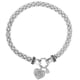 thumbnail image 1 of Pulsera Nine West para mujer con forma de corazón con pavé de cristal plateado, 1 of 2