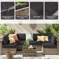 thumbnail image 3 of Kimunuk 14 Pcs Outdoor Cushion Slipcovers, Replacement Outdoor Patio Cushion Covers with 3 Size, Waterproof and Zippered, Fit for Outdoor Furniture, Patio Sofa Couch, Covers Only, Grey, 3 of 6