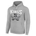 thumbnail image 2 of Men's Starter Heather Gray Los Angeles Kings Team Logo Graphic Fleece Tri-Blend Pullover Hoodie, 2 of 3