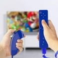 thumbnail image 5 of Télécommande Wii avec Wii Motion Plus à l'Intérieur / Manette Nunchuk Shock Wii / Compatible Nintendo Wii, Wii U (Bleu Foncé), 5 of 5