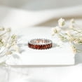 thumbnail image 4 of Rosec Jewels Natural Garnet Baguette Eternity Band for Women - Wedding Anniversary Ring - AAA Quality - Ready to Gift, 18K White Gold, US 7.00, 4 of 9