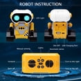 thumbnail image 3 of Yellow & Grey 2.4G Remote Control Robot with Gesture Sensing - 3.7V 500mAh Battery, 50m Range, 30-40 Min Playtime, 3 Eye Light Modes, ABS Material, Includes Remote, USB Cable, Screwdriver & Manual, 3 of 7