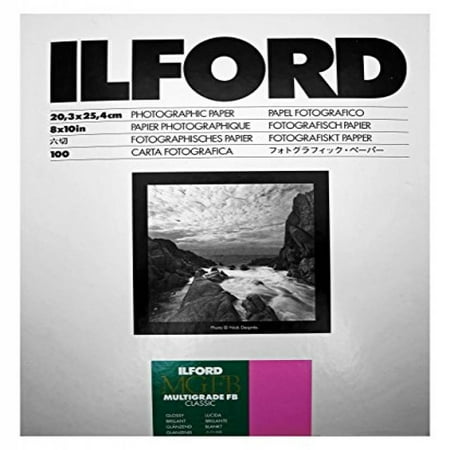 Ilford Multigrade Filter - Ilford Multigrade IV FB Fiber Based VC Variable Contrast Double Weight Black and White,8x10, 100 Sheets Glossy, Enlarging Paper (1833489)
