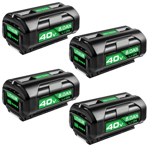 4 Pack 8.0Ah 40V Battery Replacement for Ryobi 40V Battery Compatible with Ryobi Battery 40V Fits for Ryobi Battery OP4015 OP4026 OP40201 OP40261 OP4030 OP4040 OP40401 OP4050 Rechargeable Lithium Ion