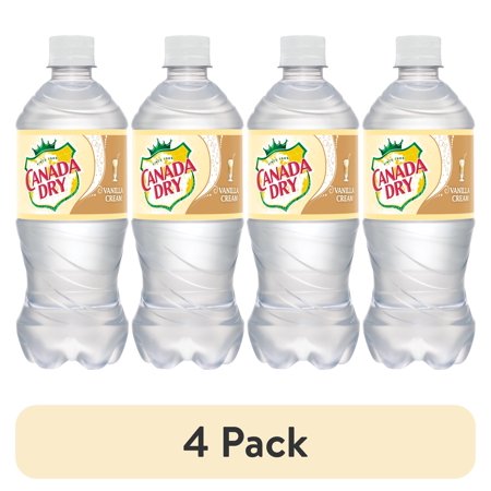 (4 pack) Canada Dry Vanilla Cream Soda, 20 fl oz
