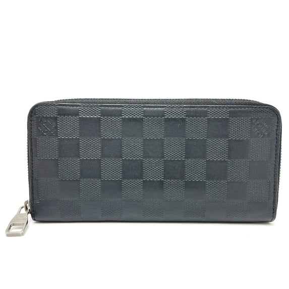 Pre-Owned LOUIS VUITTON M63548 Damier Infini Zippy Wallet Vertical, Men's Black... (Good)