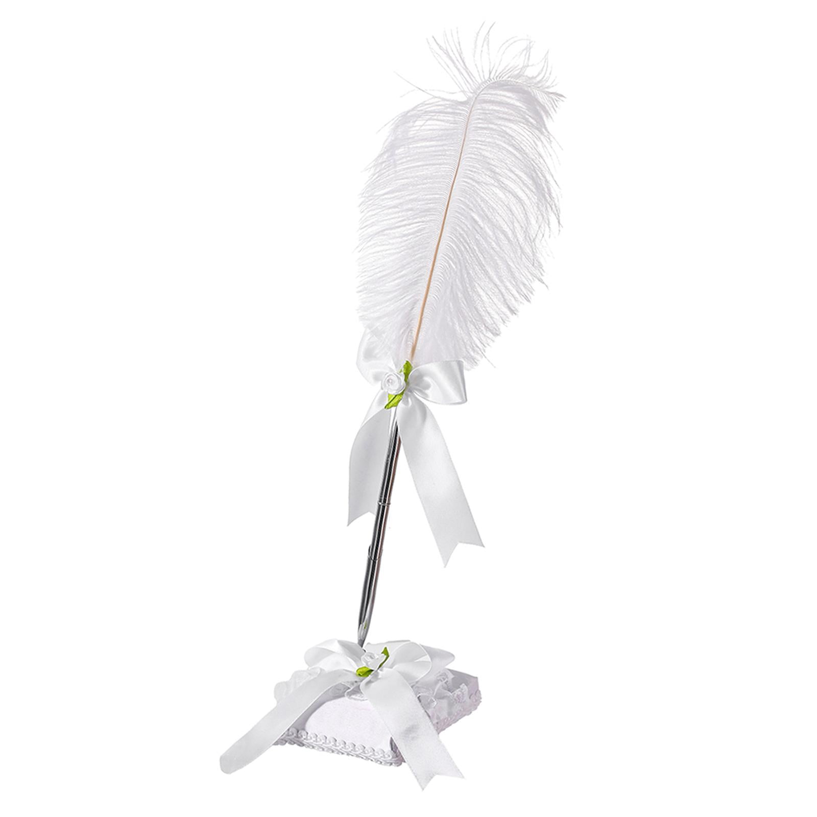 FVDPWYE Guest Book Pen Feather Ballpoint Writing Pen Writing Elegant Wedding Signing Pen Style B