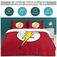 thumbnail image 5 of The Flash 3-Piece Comforter Set for Bedroom, The Flash Bedding Set for Kids Adults, Soft Microfiber Duvet Cover Set with Zipper Closure, 1 Duvet Cover + 2 Pillow Covers, 5 of 8