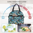 thumbnail image 4 of Fuzoiu Colorful Fishing Baits Print Insulated Lunch Bag for Women Men Large Reusable Lunch Box Adult Leakproof Portable Cooler Tote Bags for Work Picnic, 4 of 7