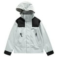 thumbnail image 1 of Timegard Vestes pour Femmes Grande Taille Chandails à Capuchon Coupe-Vent à Blocs de Couleur Manteau Actif Randonnée Extérieur Automne Hiver, 1 of 2
