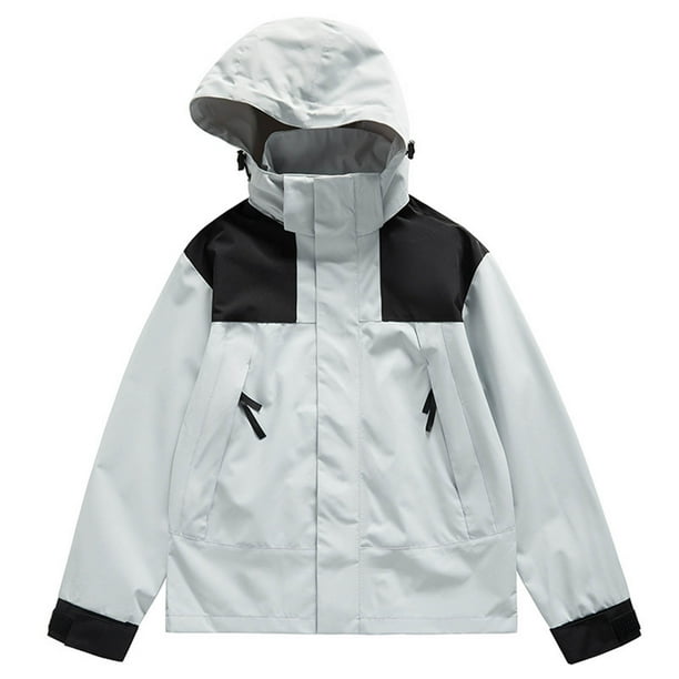 Chaquetas y abrigos casuales con capucha de manga larga para mujer, chaquetas de moda cómodas e informales con bloques de color, con bolsillo y cordón. Chaquetas y abrigos casuales con capucha de mang