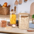 thumbnail image 4 of ComSaf Glass Jar with Lid, Clear Food Storage Container, 37 oz/101 oz, 2-Pack, 4 of 8