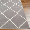 thumbnail image 4 of Hauteloom Amani Living Room, Bedroom Machine Washable Area Rug - Bohemian Modern Farmhouse - Moroccan Trellis - Gray, White - 7'10" x 10'1", 4 of 10