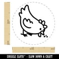 thumbnail image 2 of Cartoon Chicken Hen Pecking Ground Self-Inking Rubber Stamp Ink Stamper - Orange Ink - Medium 1 Inch, 2 of 7