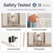 Perma Child Safety 28.8-40.1 Safe Step Baby Gate with Rental Safe Wall Protectors
