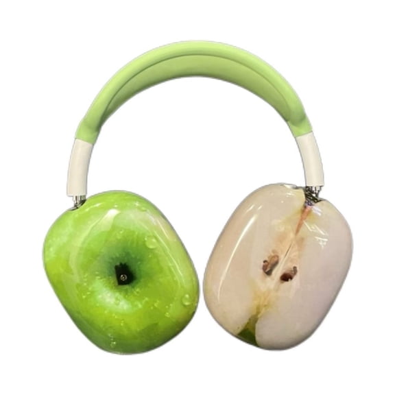 AirPods Max Cute Green Fruit Design Case with Earphone Accessories, Green