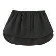 thumbnail image 1 of Jupe Mini Ajustable pour Femmes, Demi-Longueur, Ourlet, Demi-Slips, Faux Hauts Noirs à Rayures Verticales L, 1 of 9