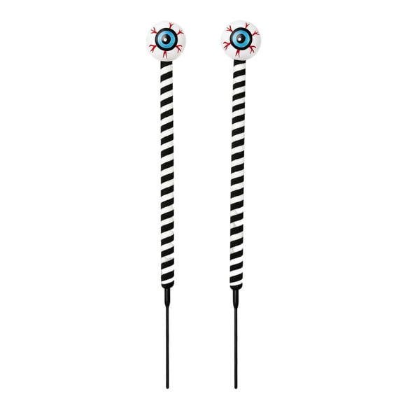 OCCOA Halloween Eyeball Picks with Stems Wiggly Eyes Wreath Garland Decoration for Door Wall Mantel Party Crafts Spooky DIY Floral Arrangement Gift, Multicolor