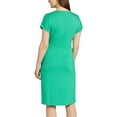 thumbnail image 3 of Chaps Women's Short Sleeves Crewneck Knit Dress Green 3X, 3 of 5