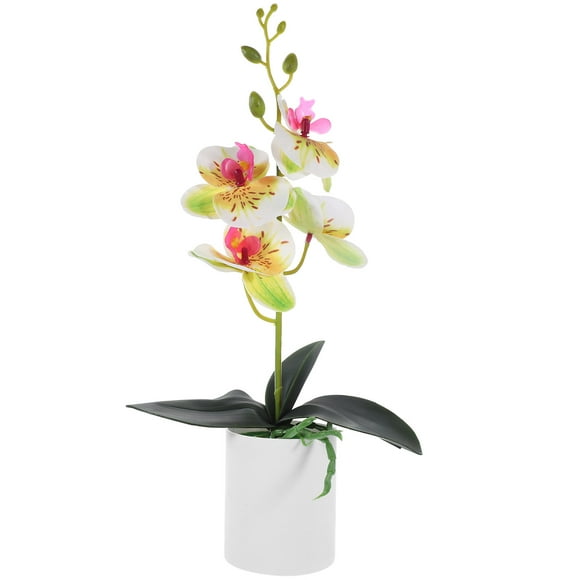 Tapla de orquídeas de flor de flor artificial decoración de plantas en macetas artificiales