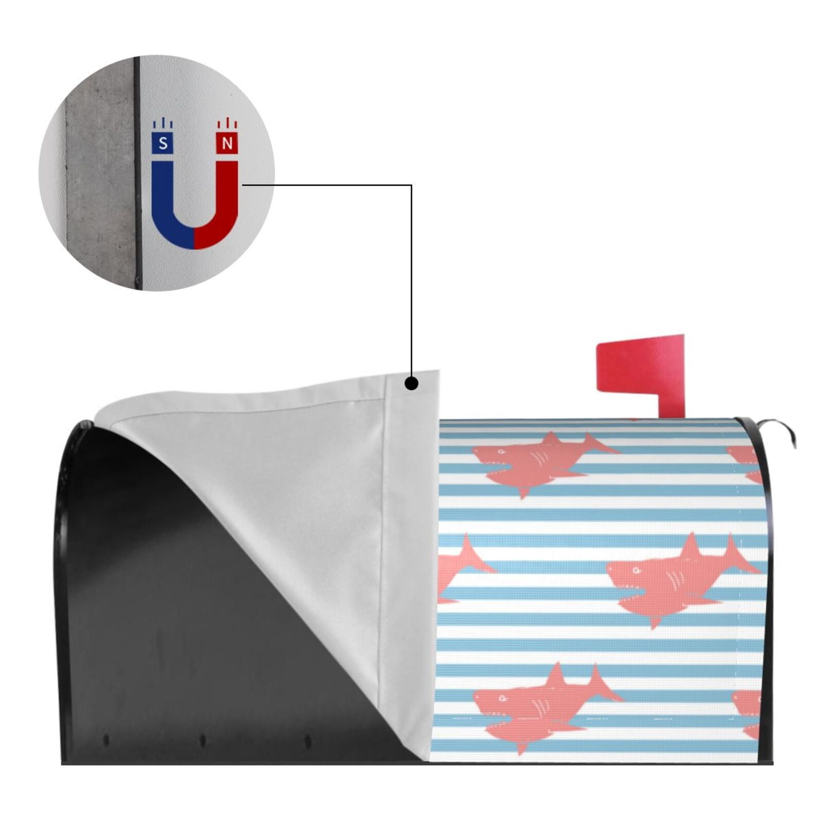 Kdxio Magnetic Mailbox Cover 21x18 in Mailbox Cover Outdoor Decoration Holiday Mailbox Covers for Home Garden Yard-21x18 in