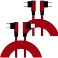 thumbnail image 1 of Cable USB-C 3m Speed Red 3LL 2Pzas 3m USB-C Recto a 90° Rojo Rápida 60W 3A., 1 of 1