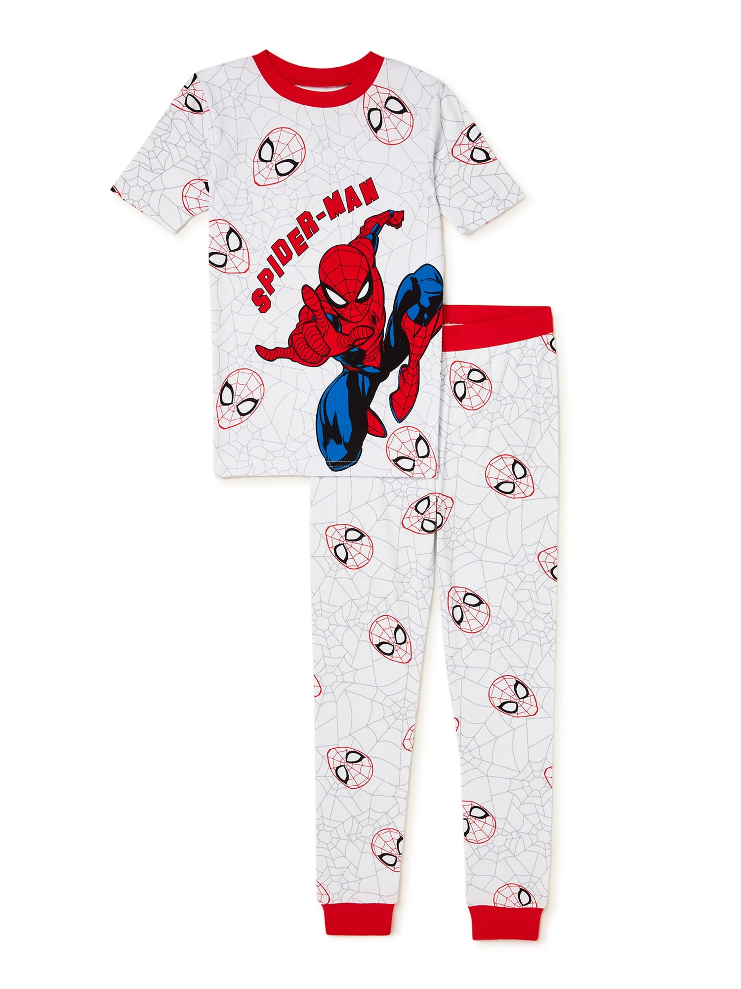 Boys SPIDERMAN Short Sleeve Pyjamas T-shirt & Shorts,Age 4-10 OFFICIAL,New 
