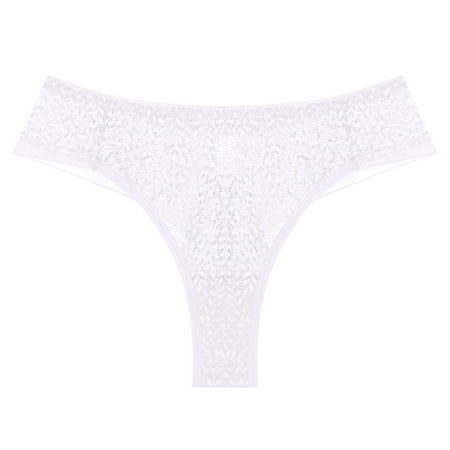 

ZMHEGW 3 Pack Women Panties Seamless Lace Boyshort Flower Low Rise Ladies Comfortable Underpants Female Lingerie Underwear