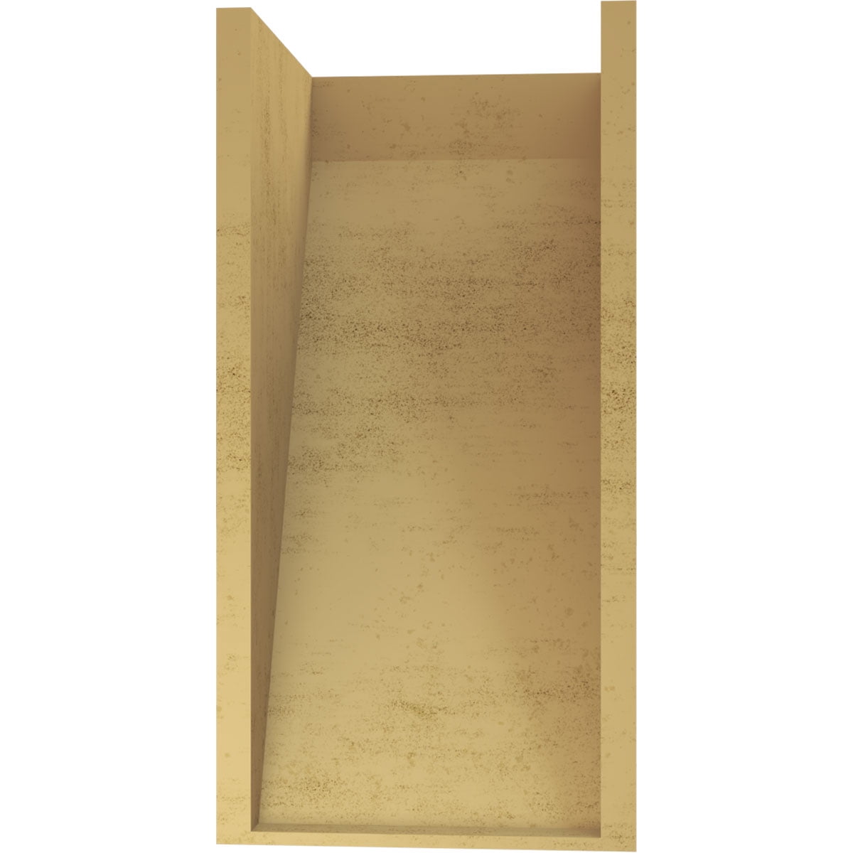 12"W x 12"D x 24"H Wide Concord Rough Cedar Woodgrain TimberThane Corbel, Primed Tan