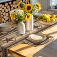 thumbnail image 4 of Western Farmhouse Round 13 Inch Placemats Set of 6, Primitive Rustic Country Retro Texas Star HeatResistant Non Slip Place Mats for Dining Table, Wipeable Braided Kitchen Table Mats for Housewarming, 4 of 9