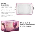 thumbnail image 2 of Ryvnso Beautiful Heart Pattern Storage Basket Large Bin Foldable Boxes Toys Organizer 14.2x10.2x8.3in 2 PCs, 2 of 8