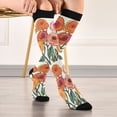 thumbnail image 5 of FORMRS Womens Knee High Socks Casual Long Thick Travel Daily Wear, 1 Pair, Hand Drawn Floral, 5 of 6