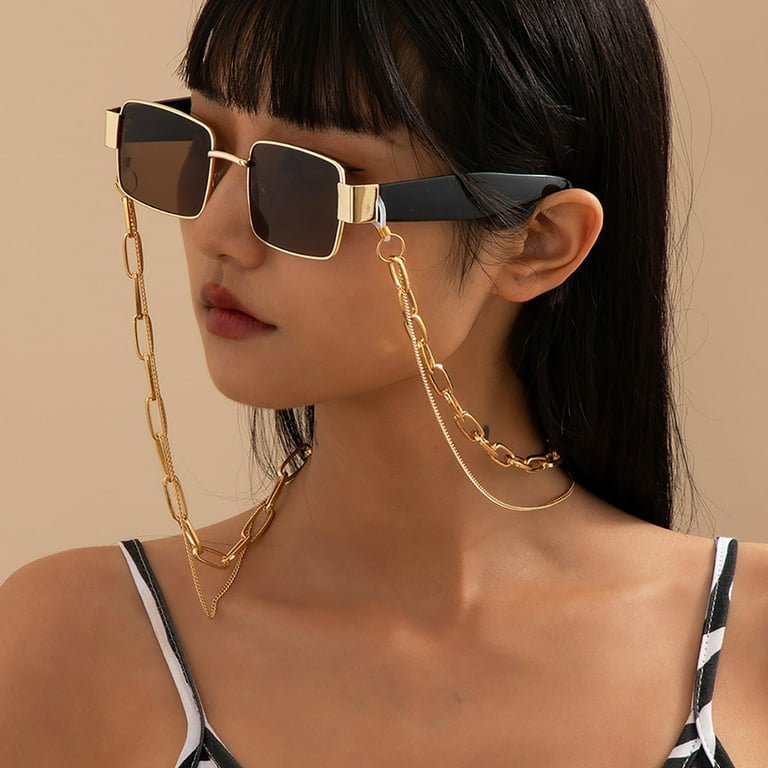 vriua fashion womens gold eyeglass chains