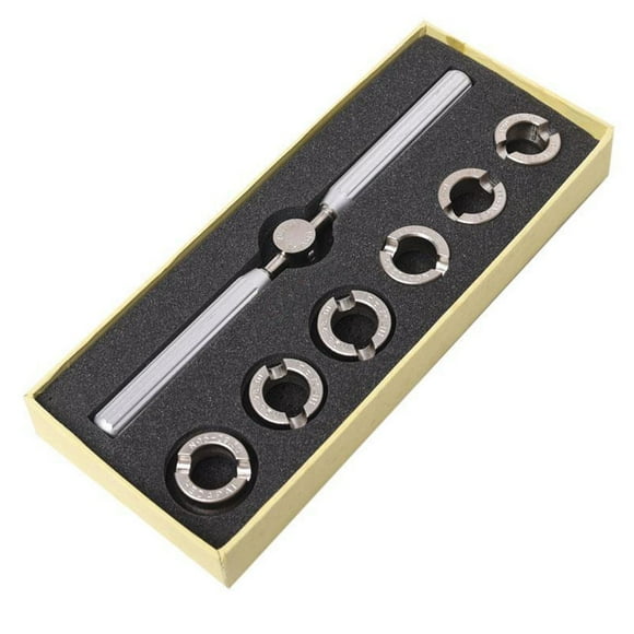 Ensemble de Clé et 6 Matrices Rainurées pour Ouvrir les Boîtiers de Montres Rolex et Tudor Outils de Réparation