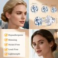 thumbnail image 3 of Moissanite Stud Earrings for Women, F136 Pure Titanium Earrings for Men | Hypoallergenic Earrings Stud, Ideal for Daily Wear, Weddings, Anniversaries, 3 of 6