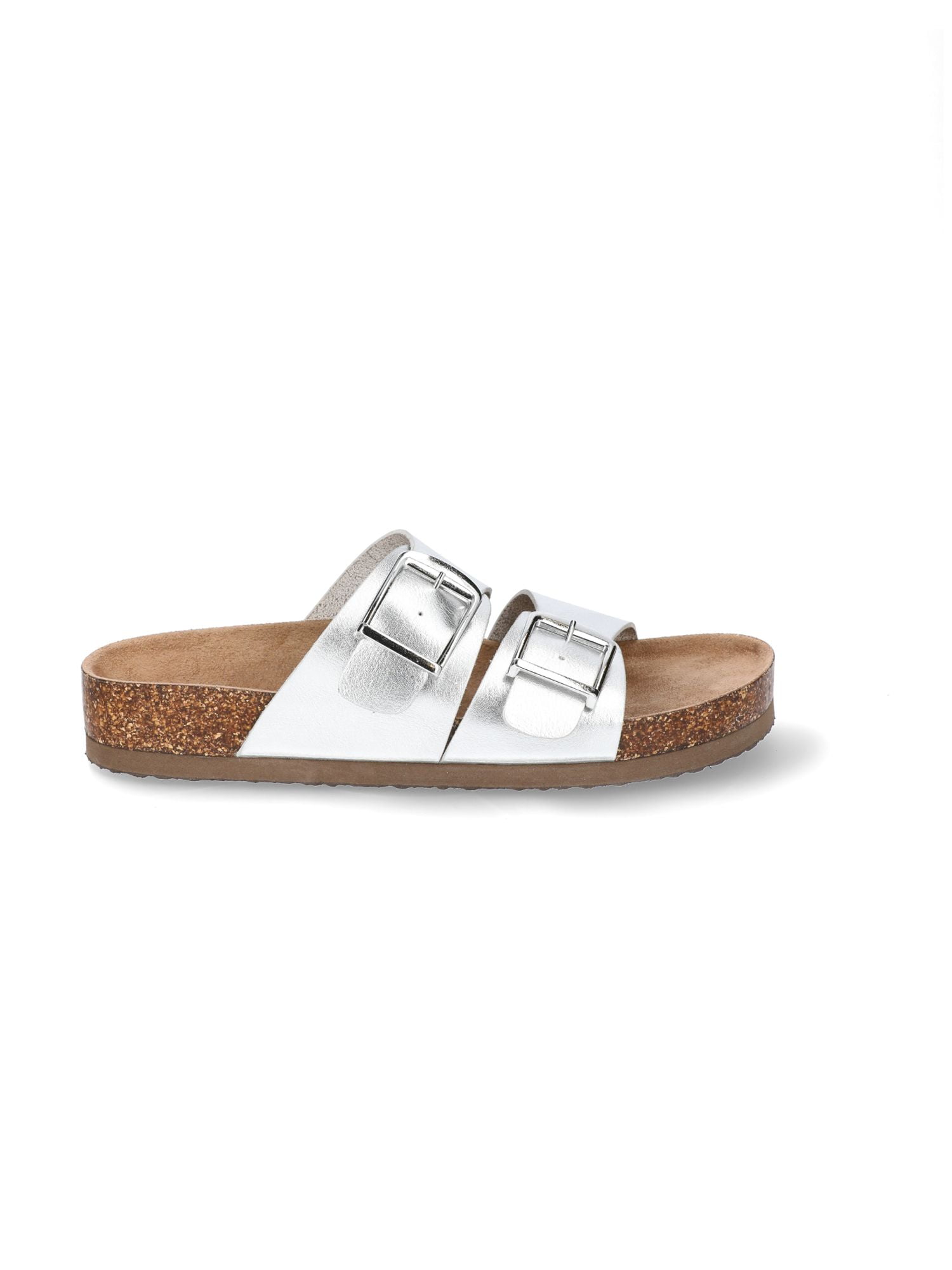 Time and Tru Women's Footbed Slide Sandals, Wide Width Available