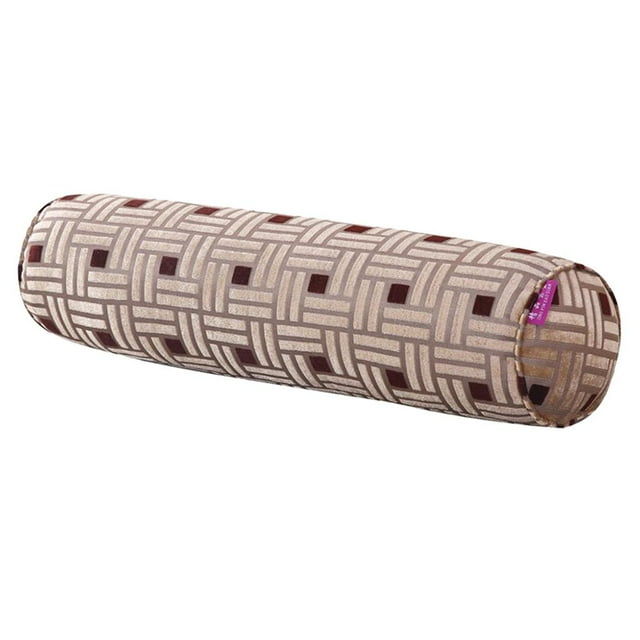 Confort Almohada de Soporte Cervical forma forma forma para Soporte de Espalda de Cuello Espinal , marrón Yinane Almohada Rollo Cuello Redondo Largo
