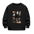 thumbnail image 2 of Bnwani Black Toddler Crew Neck Sweatshirts Boys Long Sleeve Fleece Warm Casual Comfortable Print Size 0, 2 of 5