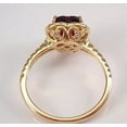 thumbnail image 3 of 2Ct Heart Cut Simulated Red Garnet Halo Engagement Ring 14K Yellow Gold Plated 925 Sterling Silver For Her, 3 of 5