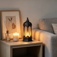 thumbnail image 6 of Hexagonal LED Electronic Candle Light with Black Metal Frame Vintage Indoor Patio Hanging Ambient Decor Lamp, 6 of 6