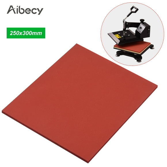 Aibecy 250 * 300 * 8mm Chaud Pressing Tapis En Silicone Pad Haute Résistance À La Température Plat pour Machine De Presse À Chaleur T-shirts Sublimation De Transfert De Chaleur