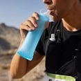 thumbnail image 3 of Collapsible Soft Flask Water Bottle, Leakproof TPU Hydration Bladder with Bite Valve for Marathon Running Trail Hiking Cycling, Foldable Sports Water Bag 500ml, 3 of 5